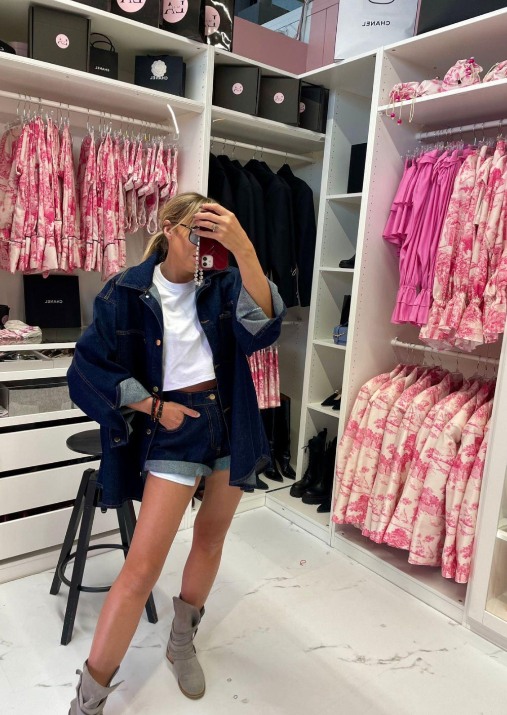 Spodenki jeansowe LaMilla - ciemny jeans
