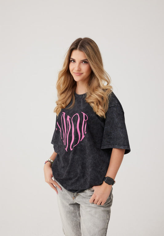 T-shirt oversize Jero - czarny