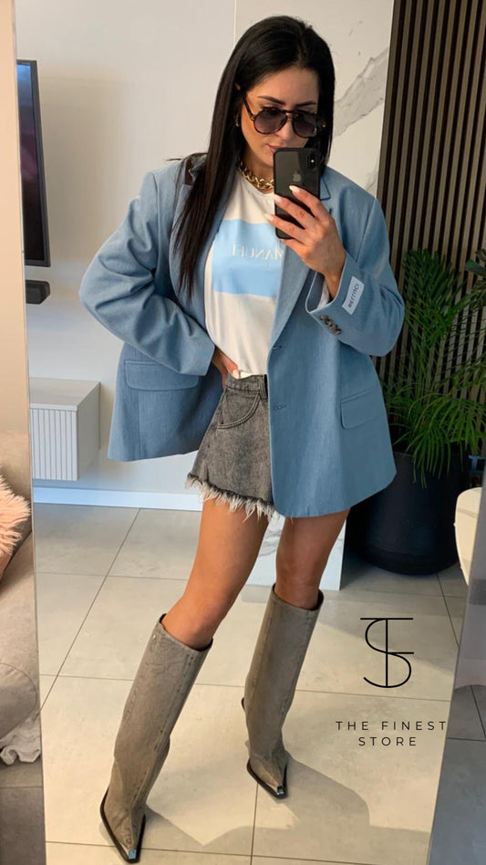 Marynarka BOWIE Belluci - jasny jeans