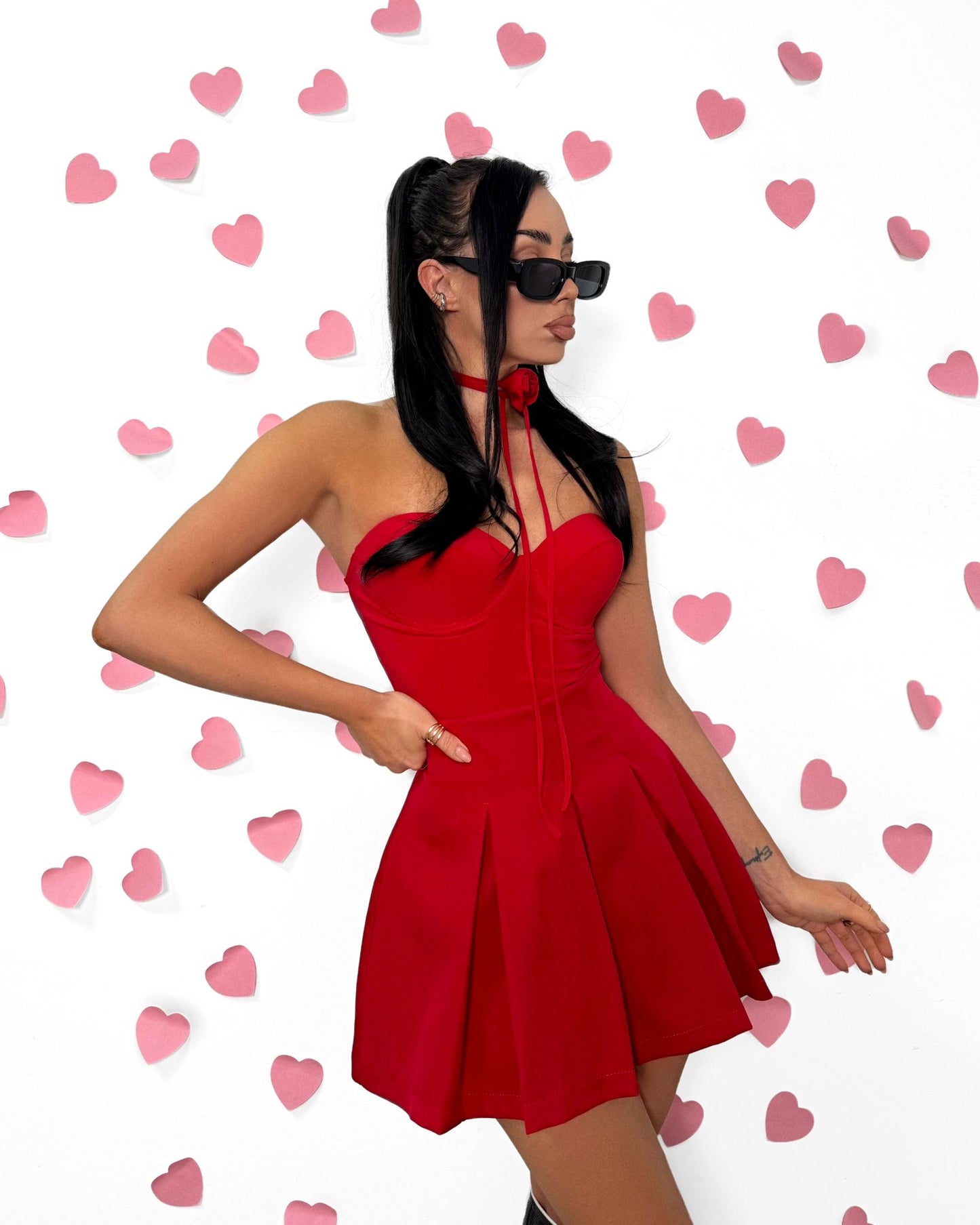 Spódnica plisowana La Milla - czerwony