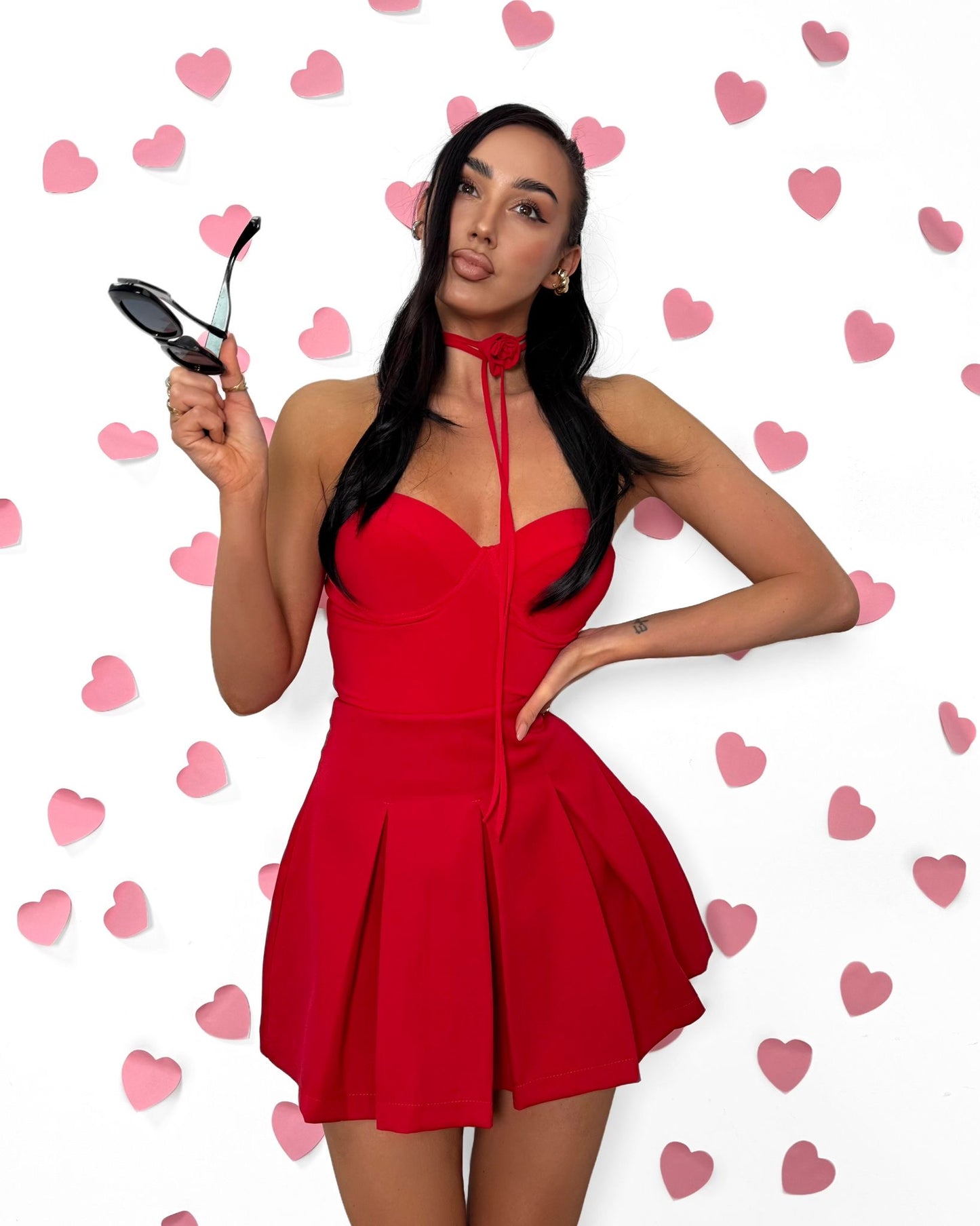 Spódnica plisowana La Milla - czerwony