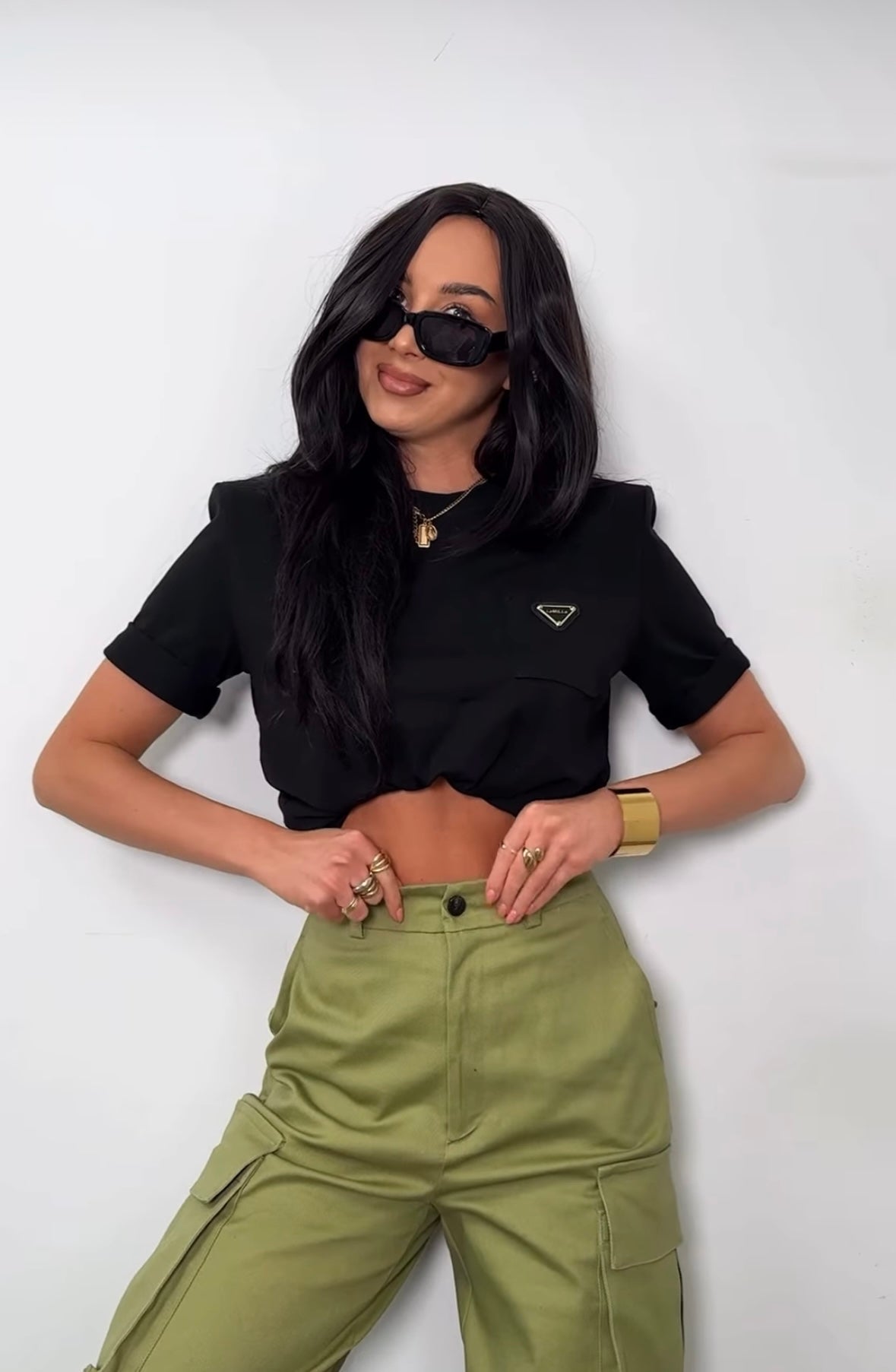 T-shirt La Milla z kieszonką - czarny