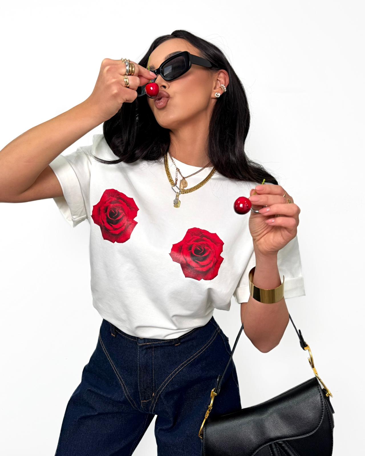 Koszulka Róża La Milla - biały