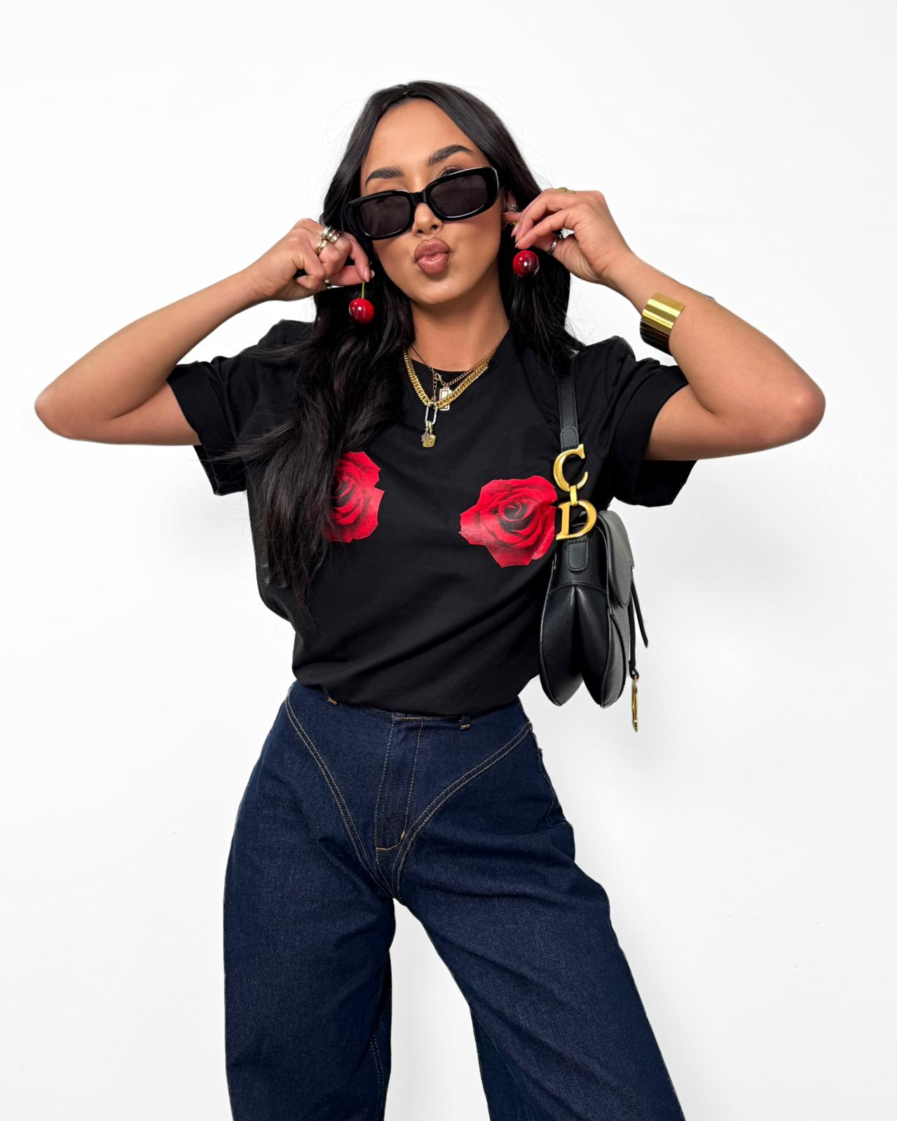 Koszulka Róża La Milla - czarny