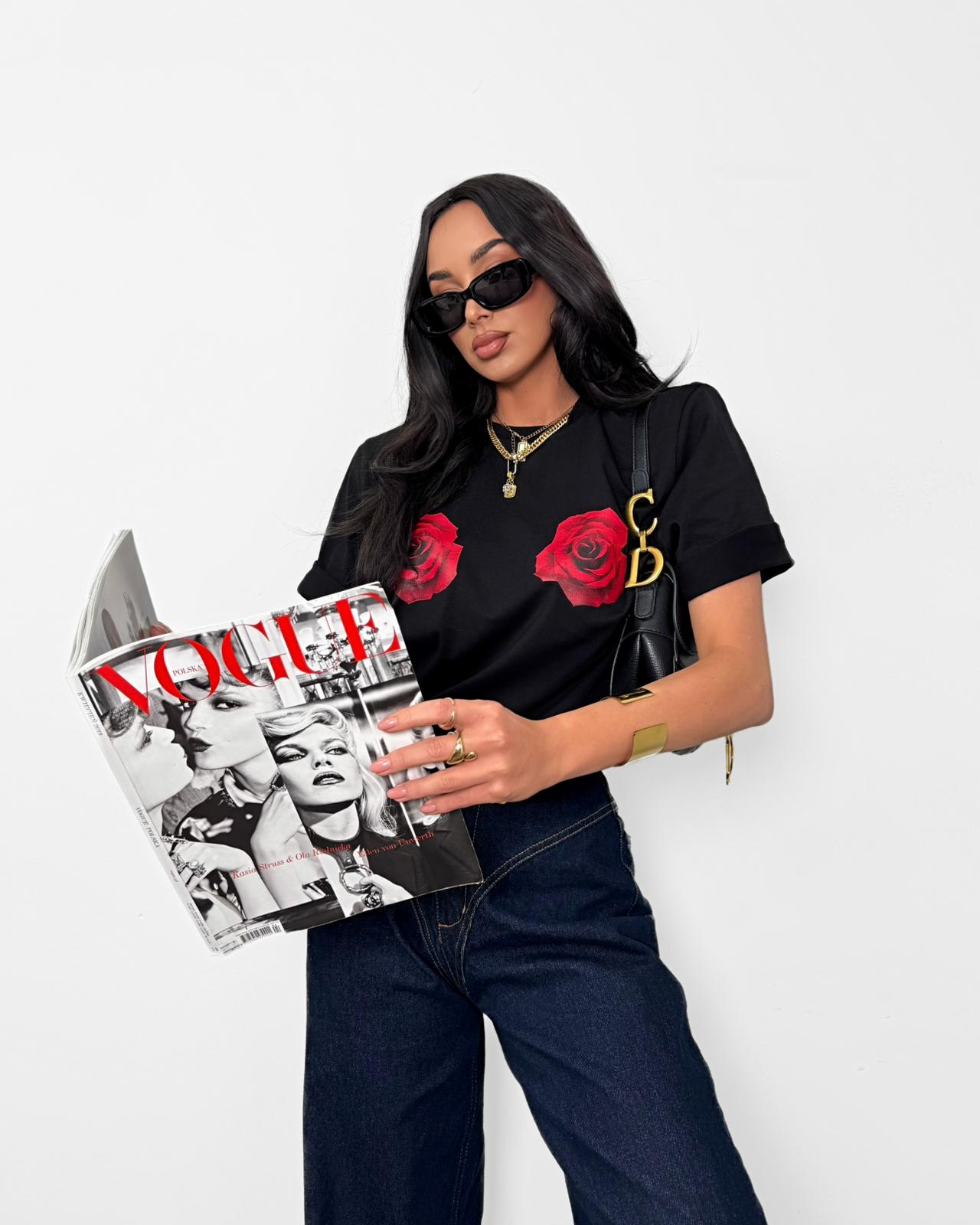 Koszulka Róża La Milla - czarny