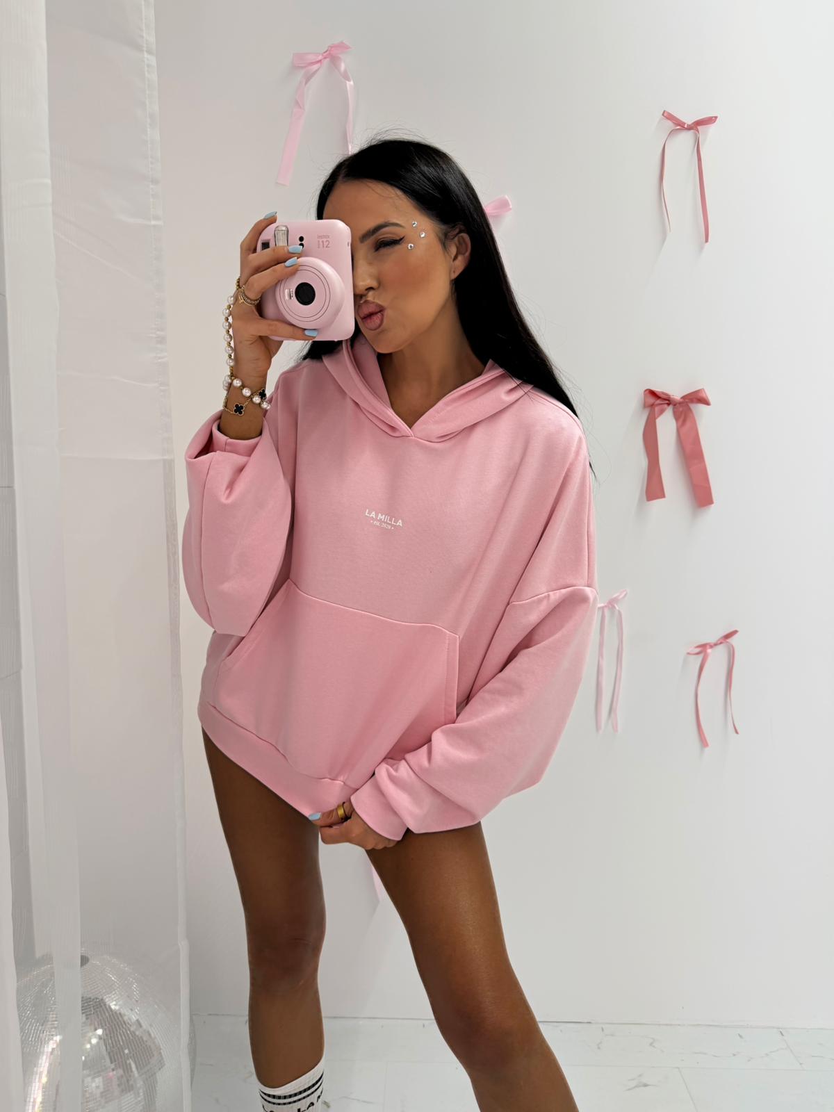 Bluza z kapturem La Milla - różowy